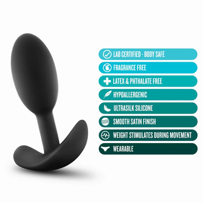 Blush Novelties Male Sex Toys Anal Adventures Platinum Vibra Small Slim Plug