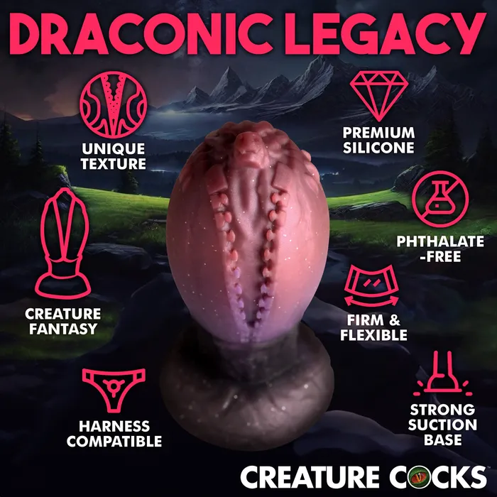CREATURE COCKS XL DRAGON HATCH PLUG XR Brand Male Sex Toys