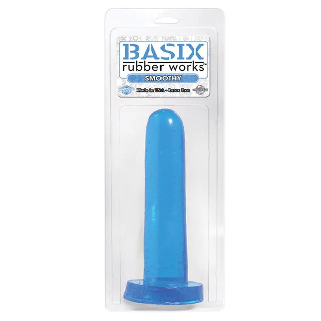 Dildos Pipedream Basix Rubber Works Smoothy 5 in Dildo Blue Pipedream