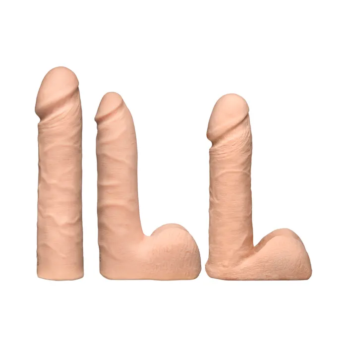 Doc Johnson Dildos VacULock Dual Density Ultraskyn Set Beige