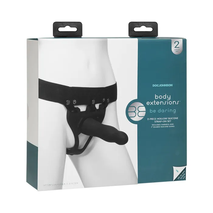 Doc Johnson Female Sex Toys Body Extensions Be Daring Hollow Slim Dong Strap On Set Black Doc Johnson Female Sex Toys Body Extensions Be Daring Hollow Slim Dong Strap On Set Black