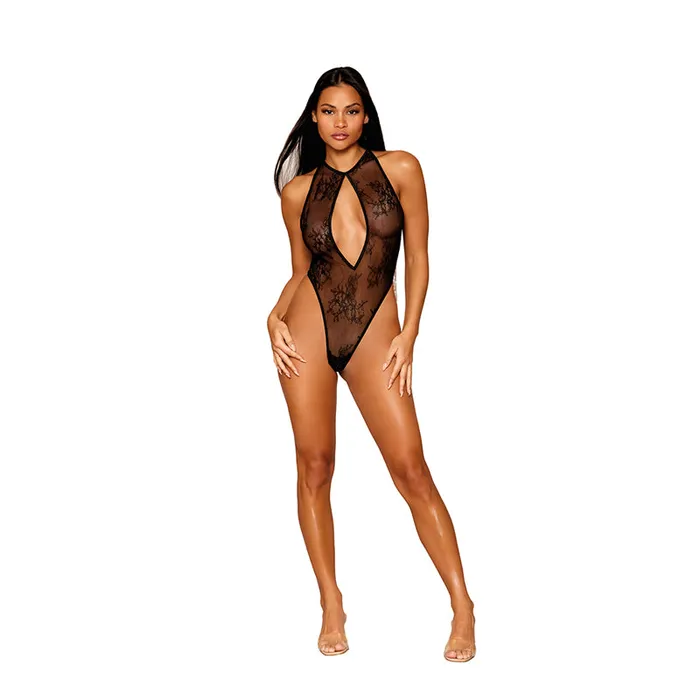 Dreamgirl Stretch Lace Halter Teddy with Keyhole Neckline and Open Rhinestone Fringe Back Black L Dreamgirl International Anal Dreamgirl Stretch Lace Halter Teddy with Keyhole Neckline and Open Rhinestone Fringe Back Black L Dreamgirl International Anal