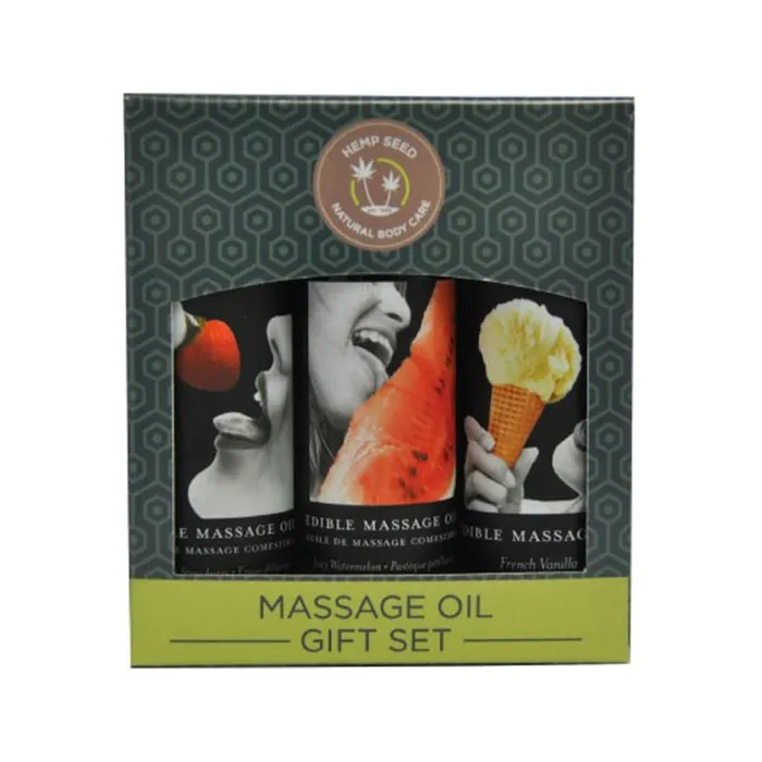 Earthly Body Couples Massage Oil Fragrance Gift Set 3 Fragrances