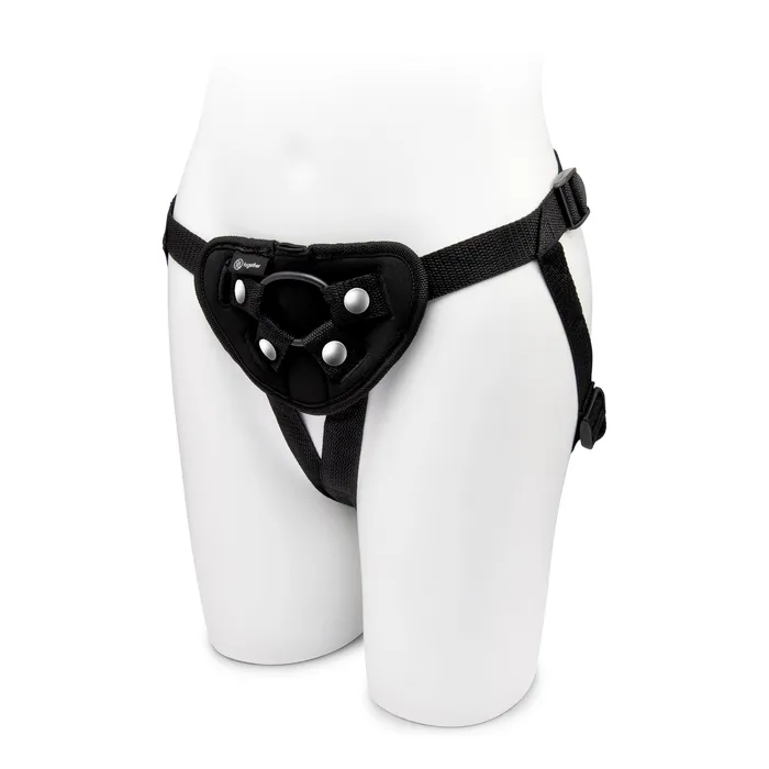 ELECTRIC EEL INC TOGETHER TILT STRAP ON HARNESS 65 VIBRATING DILDO Female Sex Toys