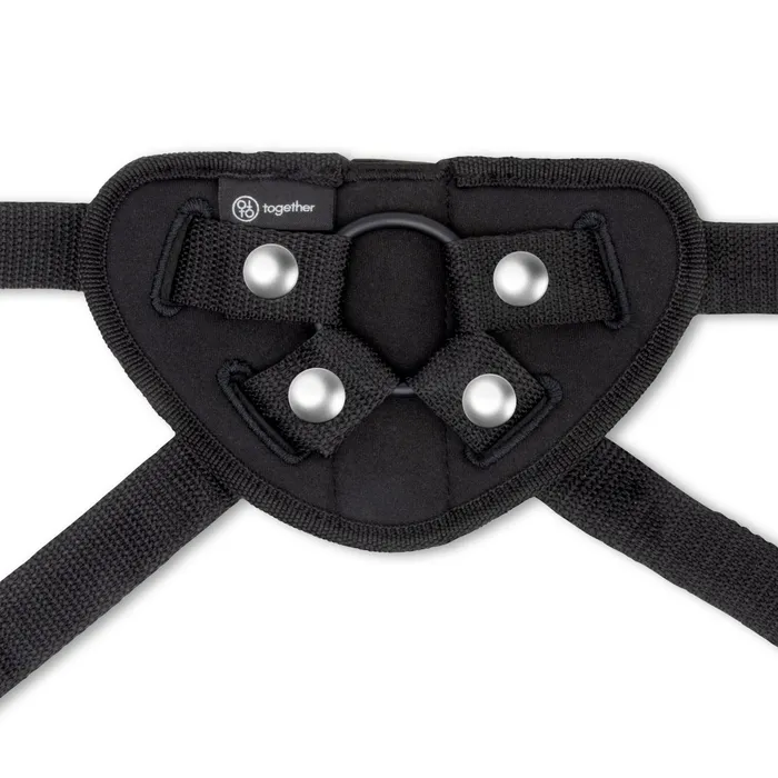 ELECTRIC EEL INC TOGETHER TILT STRAP ON HARNESS 65 VIBRATING DILDO Female Sex Toys