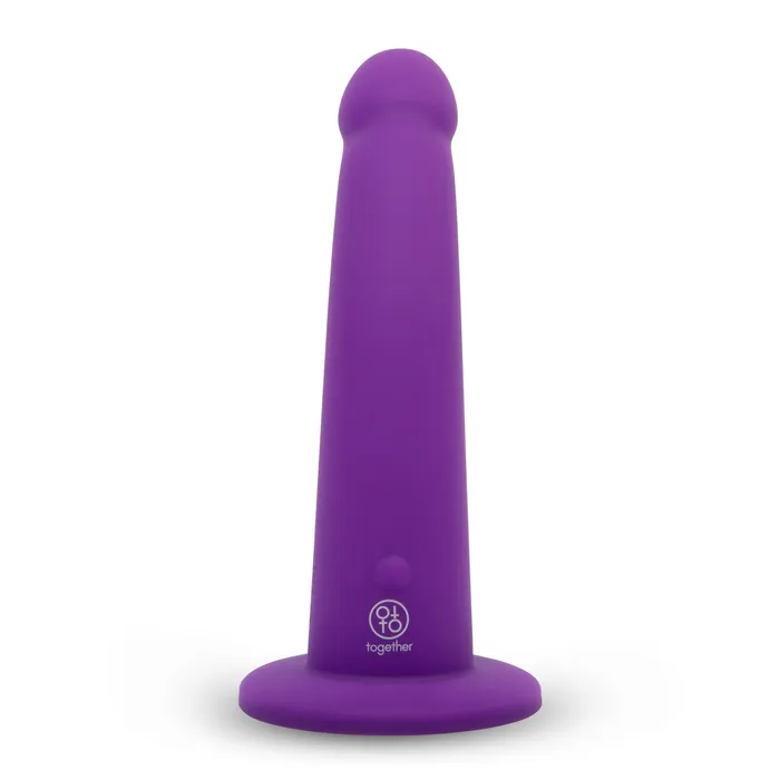 ELECTRIC EEL INC TOGETHER TILT STRAP ON HARNESS 65 VIBRATING DILDO Female Sex Toys