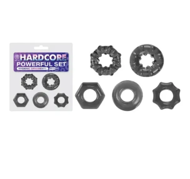 Excellent Power Male Sex Toys Hardcore Powerful Cock Ring set of 5