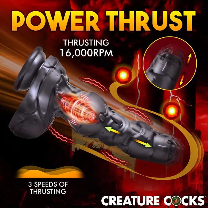Female Sex Toys Cyborg Cock Thrusting Vibrating Silicone Dildo Creature Cocks