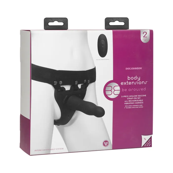 Female Sex Toys Doc Johnson Body Extensions Hollow Slim Dong Strapon 2piece Set With Clitoral Vibrator Black Female Sex Toys Doc Johnson Body Extensions Hollow Slim Dong Strapon 2piece Set With Clitoral Vibrator Black