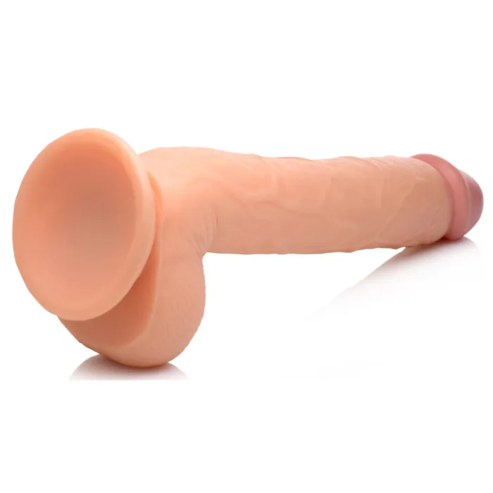 Female Sex Toys Master Cock Long Logan 10 Dildo with Balls Light