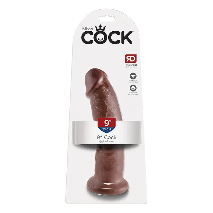 Female Sex Toys Pipedream Pipedream King Cock 9 in Cock Realistic Dildo With Suction Cup Brown