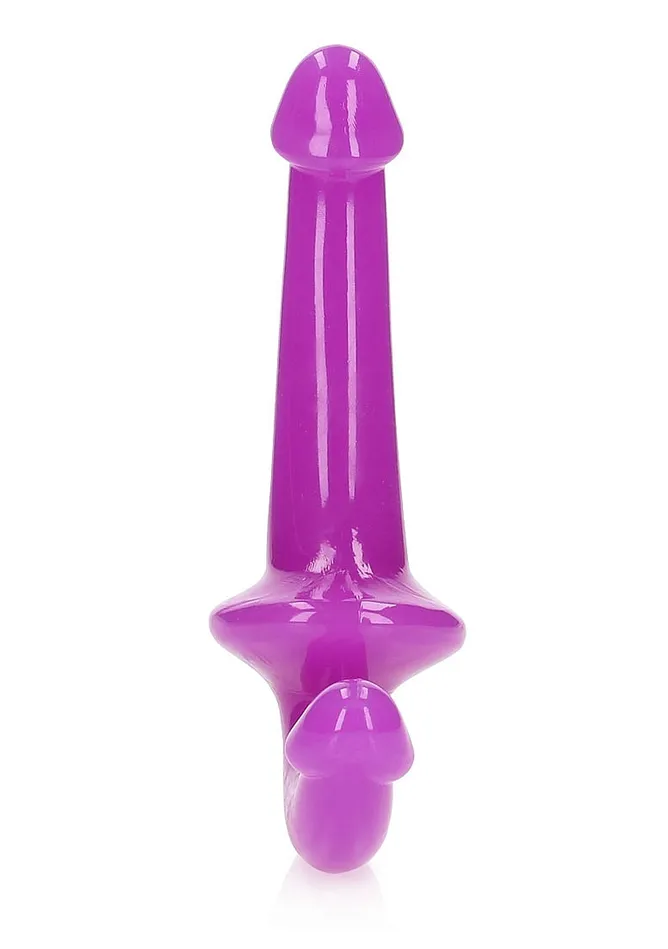 Female Sex Toys SHOTS AMERICA LLC REALROCK GLOW IN THE DARK 6 STRAPLESS STRAP ON PURPLE