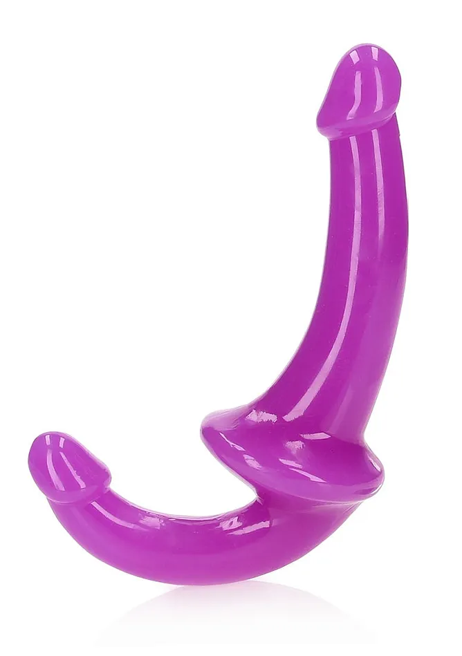 Female Sex Toys SHOTS AMERICA LLC REALROCK GLOW IN THE DARK 6 STRAPLESS STRAP ON PURPLE
