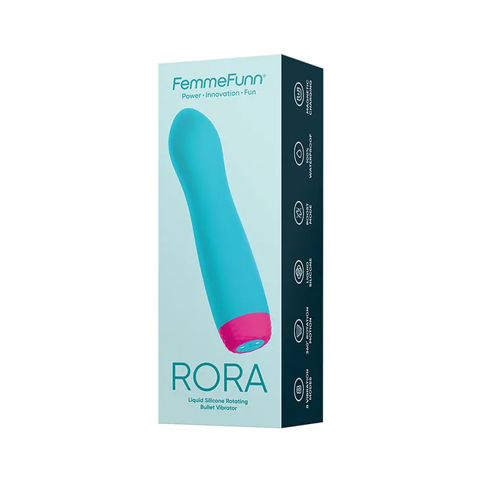 Female Sex Toys Vvole FemmeFunn Rora Rechargeable Silicone Rotating Bullet Vibrator Turquoise Female Sex Toys Vvole FemmeFunn Rora Rechargeable Silicone Rotating Bullet Vibrator Turquoise