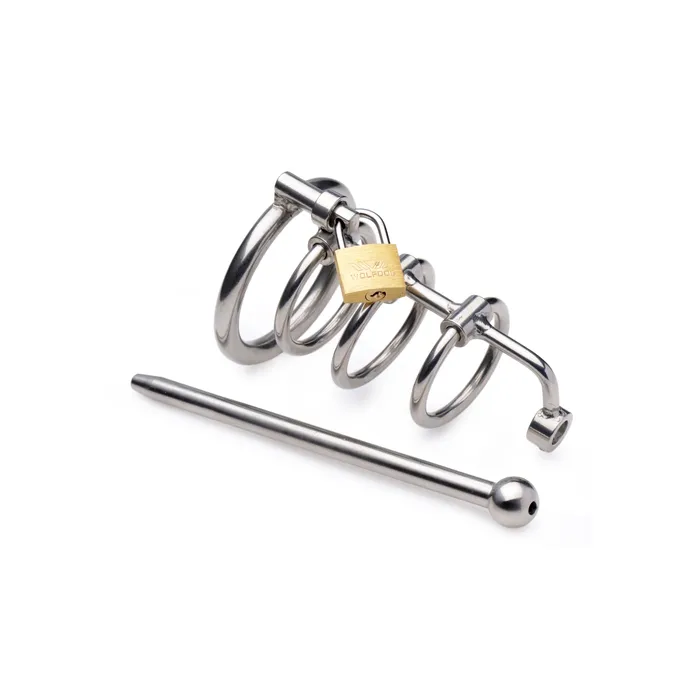Gates of Hell Stainless Steel Adjustable Cum Through Sound Cage Master Series Male Sex Toys Gates of Hell Stainless Steel Adjustable Cum Through Sound Cage Master Series Male Sex Toys