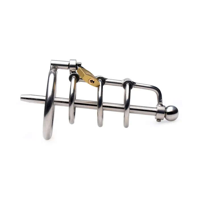 Gates of Hell Stainless Steel Adjustable Cum Through Sound Cage Master Series Male Sex Toys