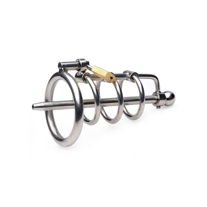 Gates of Hell Stainless Steel Adjustable Cum Through Sound Cage Master Series Male Sex Toys