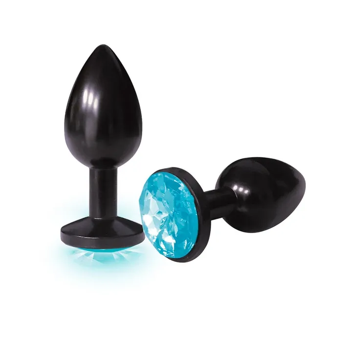 Icon Brands Inc The 9s The Silver Starter Bejeweled Annodized Stainless Steel Plug Anal