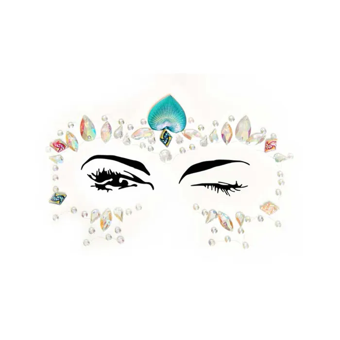 Leg Avenue Vibrators Ariel Adhesive Face Jewels Sticker 6pk