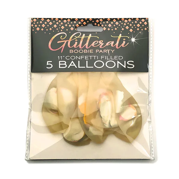 Little Genie Productions Glitterati Boobie Party Confetti Balloons 5Pack Enhancers Little Genie Productions Glitterati Boobie Party Confetti Balloons 5Pack Enhancers