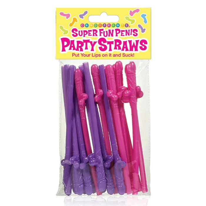 Little Genie Productions Male Sex Toys Super Fun Penis Party Straws 8Pack