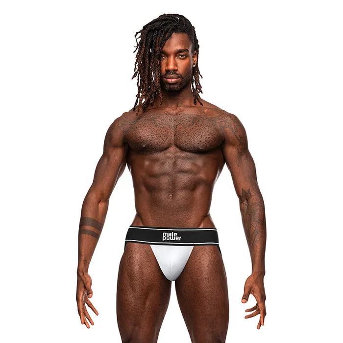 Male Power Modal Rib Jock White SM Male Power Male Sex Toys