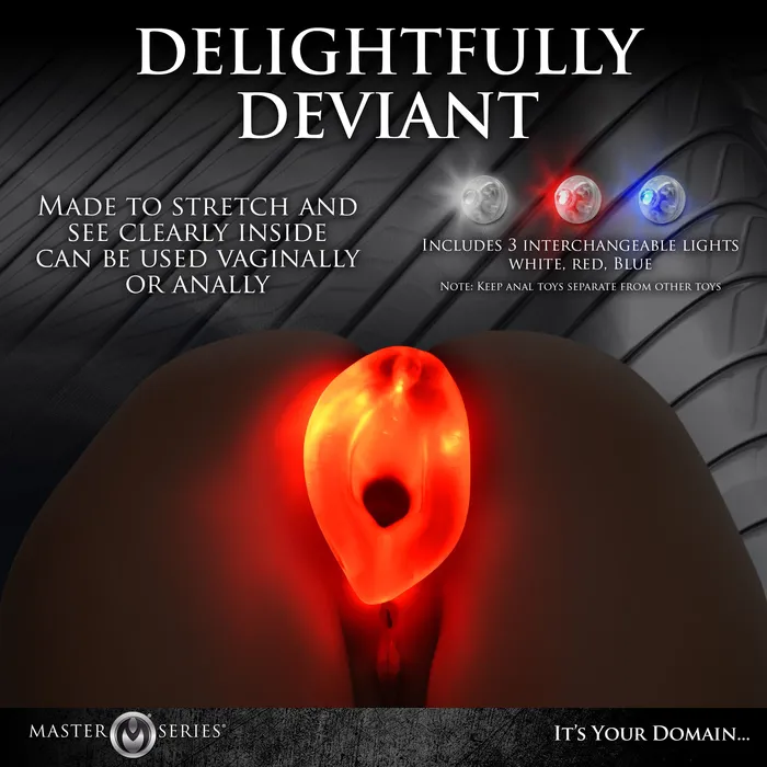 Male Sex Toys LightTunnel LightUp Anal Dilator Medium Master Series
