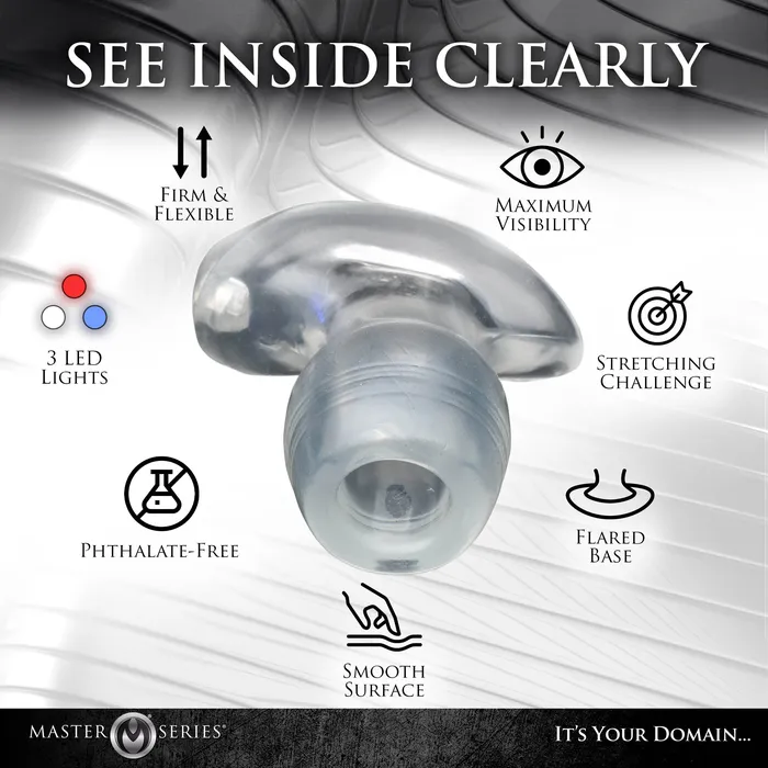 Male Sex Toys LightTunnel LightUp Anal Dilator Medium Master Series