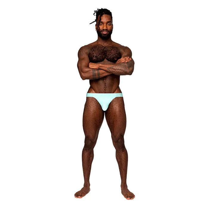 Male Sex Toys Male Power Male Power Easy Breezy Thong Sleeve Aqua LXL