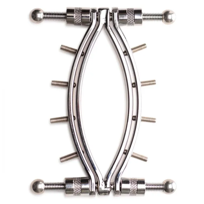Male Sex Toys Master Series Spread Em Poker Labia Clamp with Adjustable Pressure Screws