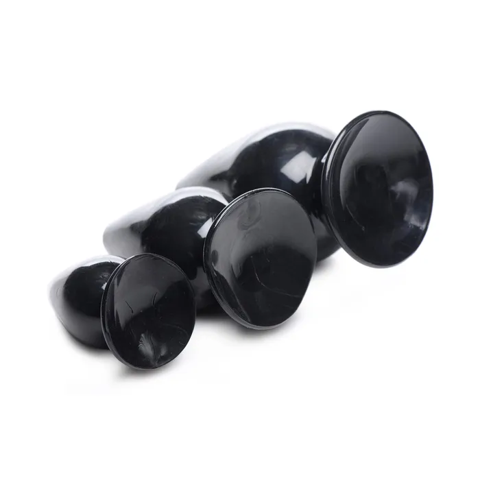Master Series Anal Triple Cones 3 Piece Anal Plug Set Black