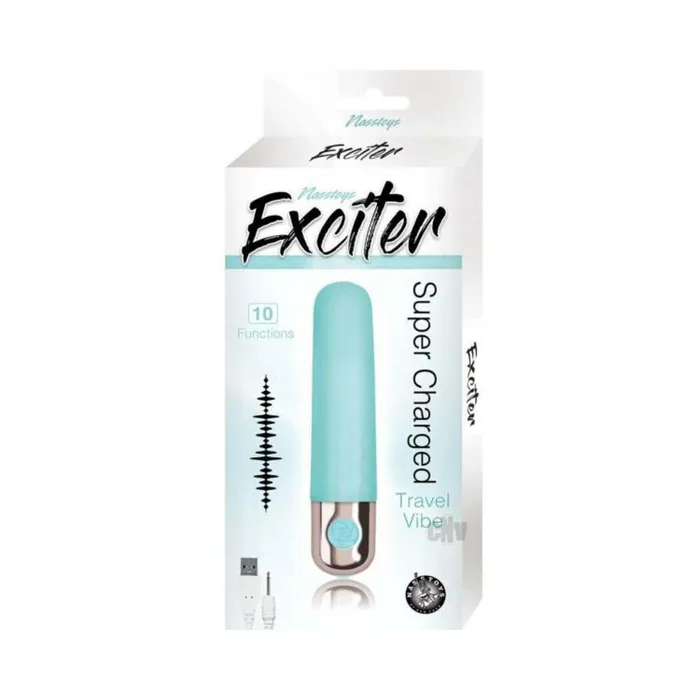Nasstoys Exciter Travel Vibe Rechargeable Silicone Aqua Female Sex Toys