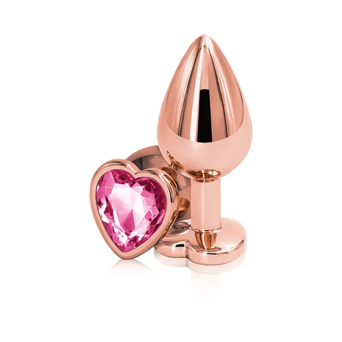 New Sensations Novelties Inc Anal Rear Assets Rose Gold Heart Medium Pink