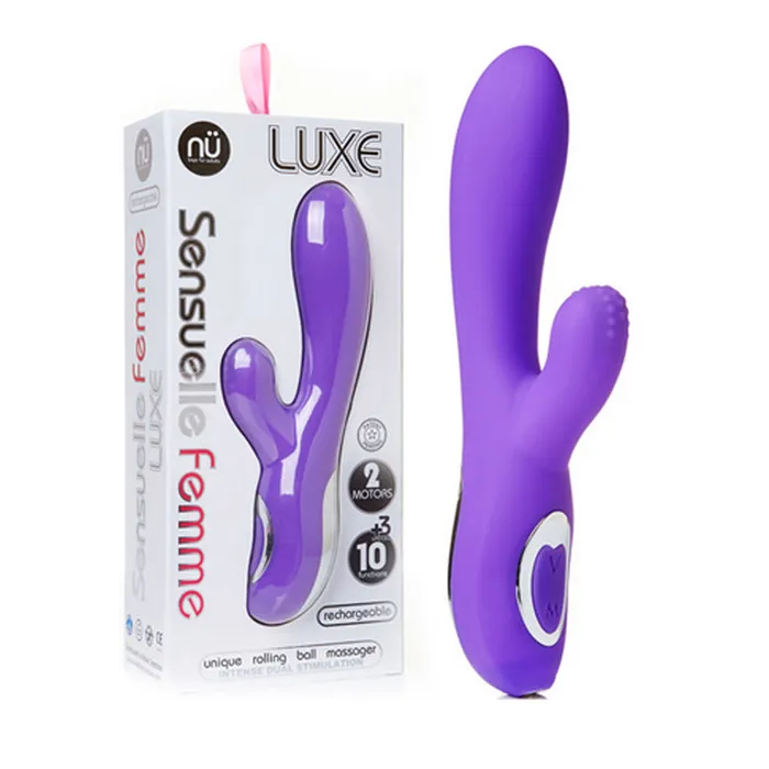 Novel Creations USA Inc Nu Sensuelle Vibrators Sensuelle Femme Luxe 10 Fun Rabbit Massager Purple Novel Creations USA Inc Nu Sensuelle Vibrators Sensuelle Femme Luxe 10 Fun Rabbit Massager Purple