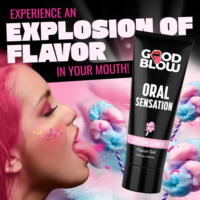 Oral Sensation Flavor Gel POP Display StrawberryCotton Candy Good Blow Enhancers