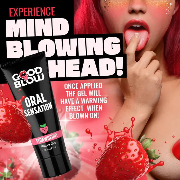 Oral Sensation Flavor Gel POP Display StrawberryCotton Candy Good Blow Enhancers