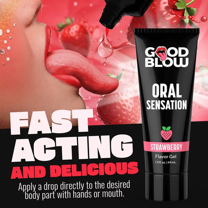Oral Sensation Flavor Gel POP Display StrawberryCotton Candy Good Blow Enhancers