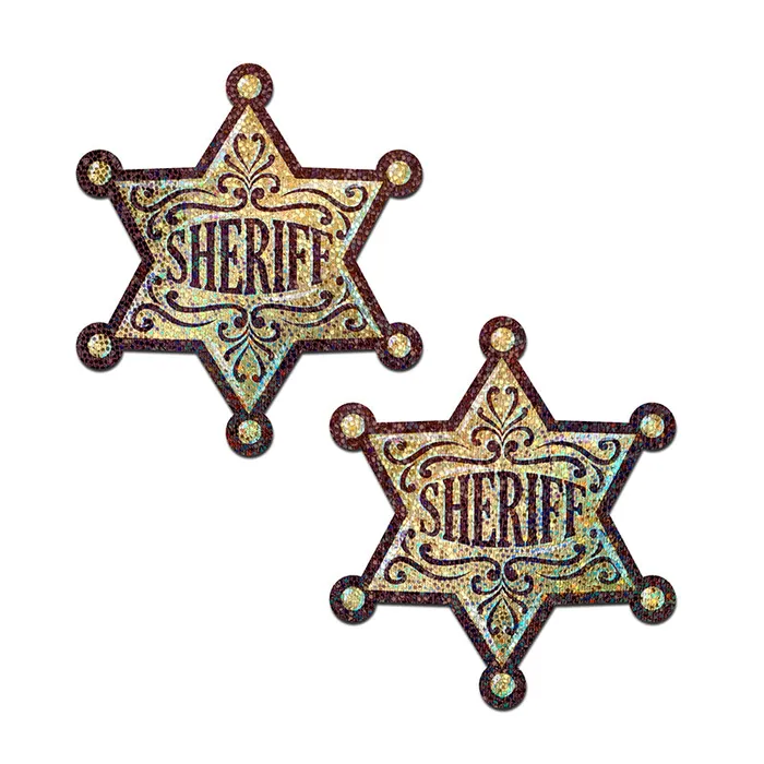 Pastease Sheriff Star Glittering Golden Sheriffs Badge Nipple Pasties Pastease Nipple Clitoral Toys Pastease Sheriff Star Glittering Golden Sheriffs Badge Nipple Pasties Pastease Nipple Clitoral Toys