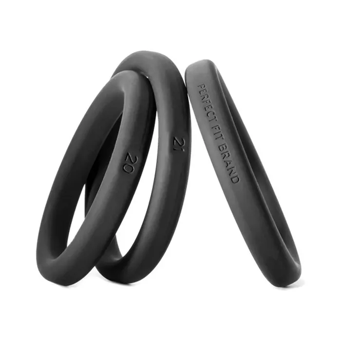 Perfect Fit Anal Perfect Fit Xactfit Silicone Rings Lxl 20 21 22 Black