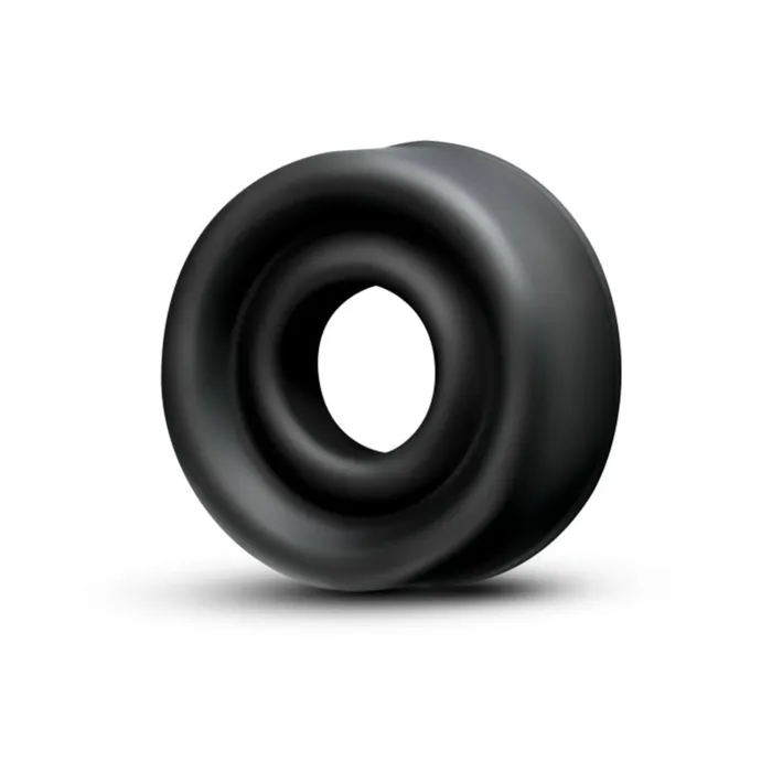 Performance Silicone Pump Sleeve Medium Black Blush Male Sex Toys