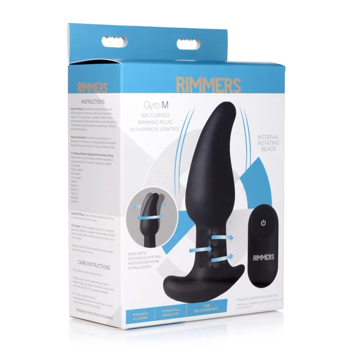 Rimmers Male Sex Toys Rimmers Gyro M Curved Rimming Plug with Remote