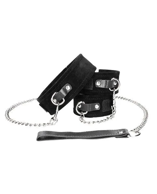 Shots America LLC Anal Shots Ouch Black White Velcro Collar Wleash Hand Cuffs Black Shots America LLC Anal Shots Ouch Black White Velcro Collar Wleash Hand Cuffs Black