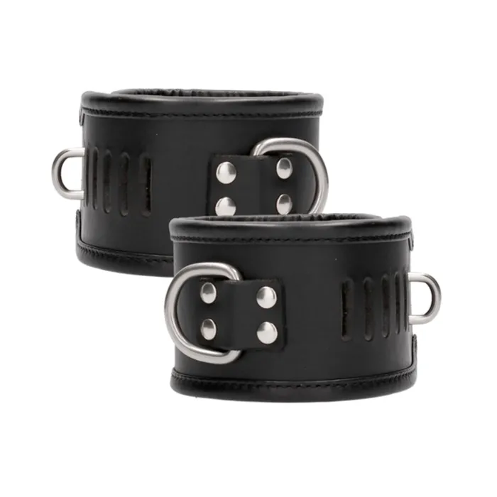 Shots America LLC Couples Ouch Pain Saddle Leather Asylum Anklecuff With Padlock Shots America LLC Couples Ouch Pain Saddle Leather Asylum Anklecuff With Padlock