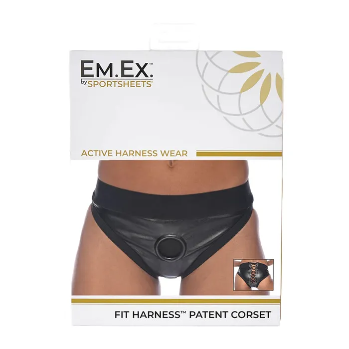 Sportsheets Female Sex Toys Sportsheets EmEx Fit Harness Patent Corset 2XL
