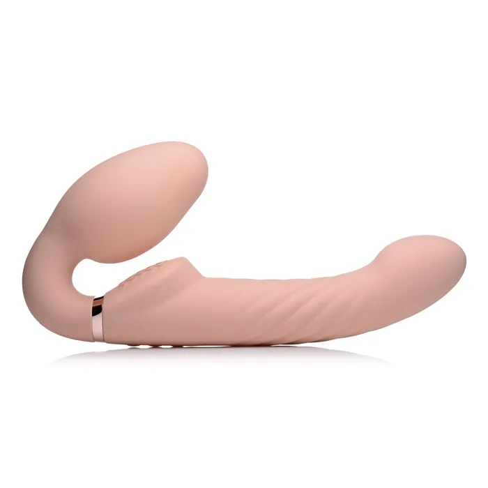 Strap U ErgoFit Twist Inflatable Vibrating Strapless Strapon Bare Female Sex Toys