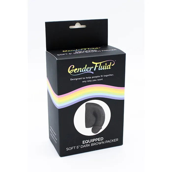 Thank Me Now Anal Gender Fluid Equipped Soft Packer 5 in Dark Brown
