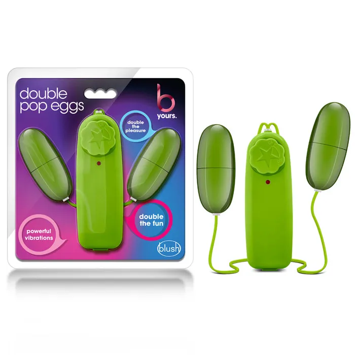Vibrators Blush Blush B Yours Double Pop Eggs RemoteControlled Dual Bullet Vibrator Lime Vibrators Blush Blush B Yours Double Pop Eggs RemoteControlled Dual Bullet Vibrator Lime