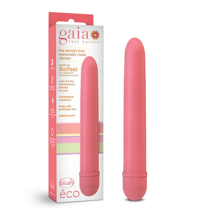 Vibrators Blush Blush Gaia Eco Slimline Vibrator Coral