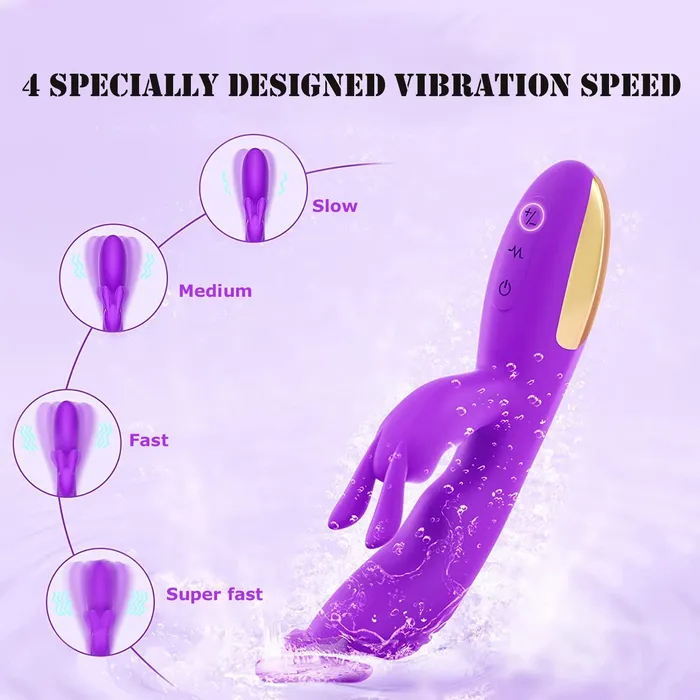 10 Speeds Triple Gspot Rabbit Anal Vibrator Earlypeach Vibrators