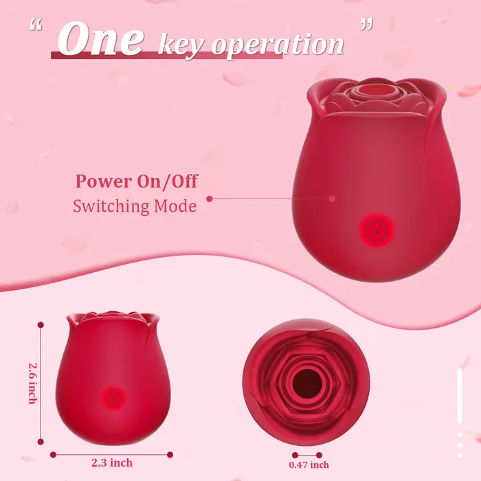 10 Suction Oral Sex Rose Clitoral Stimulator Vibrator Earlypeach Female Sex Toys